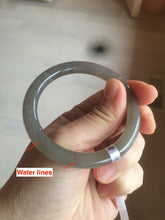 Load image into Gallery viewer, Sale! Certified 50.6mm 100% Natural icy gray nephrite Hetian Jade bangle HT24-3358
