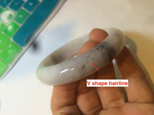 Load image into Gallery viewer, 53.5mm 100% natural Type A white/yellow/black jadeite jade bangle U83-3744
