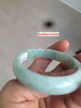 Load image into Gallery viewer, 52.4mm Certified 100% natural Type A light green oval jadeite jade bangle Y120-2491
