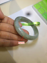 Load image into Gallery viewer, 50.5mm Certified Type A 100% Natural dark green oval Jadeite Jade bangle AE29-3075
