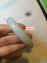 Load image into Gallery viewer, 57mm certified type A 100% Natural white green jadeite jade bangle AD52-9288
