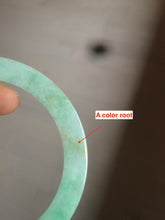 Load image into Gallery viewer, 57.5mm Certified type A 100% Natural sunny green thin Jadeite Jade bangle AM26-4800
