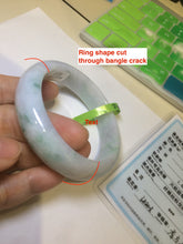 Load image into Gallery viewer, 53mm type A 100% natural certified green jadeite jade bangle U77-0727((Clearance item with big defects)
