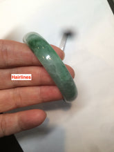 Load image into Gallery viewer, 50.2mm Certified Type A 100% Natural sunny green/dark green Jadeite Jade bangle D45-0105
