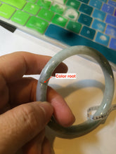 Load image into Gallery viewer, 59.5mm Certified Type A 100% Natural green round cut Jadeite Jade bangle AH67-4997 卖了
