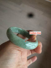 Load image into Gallery viewer, 50mm Certified Type A 100% Natural apple green oval Jadeite Jade bangle D67-9740
