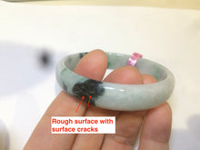 Load image into Gallery viewer, 52.5mm certified Type A 100% Natural green thin Jadeite Jade bangle AE17-6891
