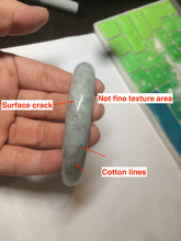 Load image into Gallery viewer, 58mm Certified Type A 100% Natural sunny green/gray Jadeite Jade bangle C62-4547
