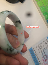 Load image into Gallery viewer, 47mm certified Type A 100% Natural green purple Jadeite Jade bangle AR59-4233
