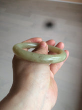 Load image into Gallery viewer, 59mm 100% Natural yellow/brown round cut Hetian nephrite Jade bangle HF5
