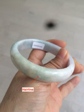 Load image into Gallery viewer, 53mm Certified type A 100% Natural light green purple oval jadeite jade bangle AD70-2162
