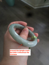 Load image into Gallery viewer, 54mm Certified Type A 100% Natural light green/dark green jadeite jade bangle AJ15-2014
