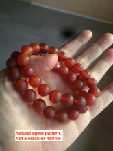 Load image into Gallery viewer, 10mm 100% natural frosted glass polished red agate bracelet CB30
