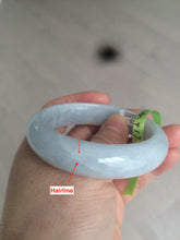 Load image into Gallery viewer, 53.7mm certificated Type A 100% Natural light blue/green/yellow Jadeite Jade bangle AJ24-9794
