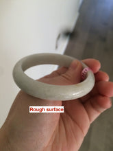 Load image into Gallery viewer, 55.2mm type A 100% Natural green/ white Jadeite Jade bangle Y54
