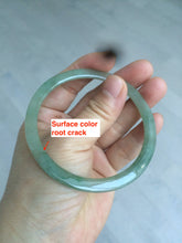 Load image into Gallery viewer, 58.5mm Type A 100% Natural icy light green super thin style Jadeite bangle L138
