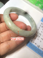 Load image into Gallery viewer, 54.4mm Certified Type A 100% Natural white/light green Jadeite Jade bangle AF61-9774
