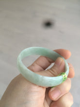 Load image into Gallery viewer, 51.1mm certificated Type A 100% Natural light apple green thin Jadeite Jade bangle AE48-9420
