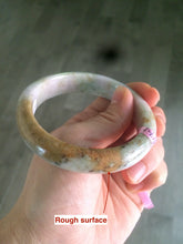 Load image into Gallery viewer, 57.7mm Certified 100% natural Type A green/brown/purple jadeite jade bangle R45-3374
