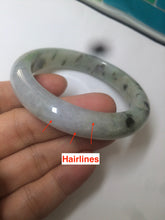 Load image into Gallery viewer, 54.5mm 100% natural certified green/purple jadeite jade bangle AM39-3535
