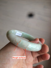 Load image into Gallery viewer, 55.6mm 100% natural certified sunny green/white jadeite jade bangle W81-3323
