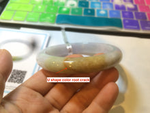 Load image into Gallery viewer, 62mm certified Type A 100% Natural green/white/purple/brown Jadeite Jade bangle X94-0576
