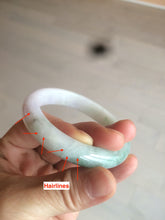 Load image into Gallery viewer, 53.7mm Certified Type A 100% Natural green/purple/brown Jadeite Jade bangle AR57-9788
