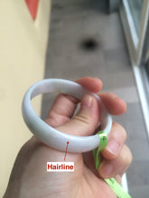 Load image into Gallery viewer, 52.6mm certified Type A 100% Natural white/pink/green/yellow thin Jadeite Jade bangle AB5-9116
