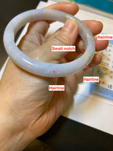 Load image into Gallery viewer, 58mm certified type A 100% Natural light purple white jadeite jade bangle AS8-0934
