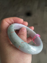 Load image into Gallery viewer, 57.9mm certified light green/purple jadeite bangle X52-5932
