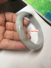 Load image into Gallery viewer, 58.5mm Certified Type A 100% Natural light green/red/purple jadeite jade bangle AT54-0053
