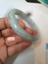 Load image into Gallery viewer, 55.7mm certified 100% natural green/white jadeite jade bangle AB89-2254
