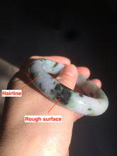 Load image into Gallery viewer, 55.3mm certified Type A 100% Natural dark green/purple Jadeite Jade bangle AC57-5788
