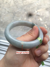 Load image into Gallery viewer, 57mm certificated Type A 100% Natural light green Jadeite Jade bangle L88-1110
