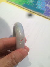 Load image into Gallery viewer, 57.9mm certified light green/purple jadeite bangle X52-5932
