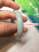 Load image into Gallery viewer, 58mm Certified Type A 100% Natural sunny green/gray Jadeite Jade bangle C62-4547
