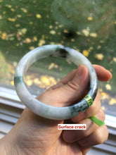 Load image into Gallery viewer, 58.8mm Certified Type A 100% Natural light green/purple jadeite jade bangle Q98-1403
