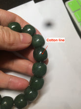 Load image into Gallery viewer, 卖了 14x13mm 100% Natural dark green/yellow/black vintage style nephrite Hetian Jade bead bracelet HF26
