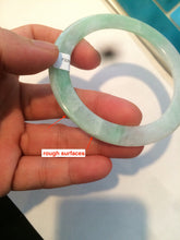 Load image into Gallery viewer, 53.7mm certificated Type A 100% Natural sunny green Jadeite Jade bangle A82-4958
