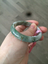 Load image into Gallery viewer, Certifed  100% Natural Type A 52.7 mm green/light purple oval jadeite jade bangle B6
