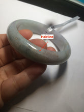 Load image into Gallery viewer, 55mm Type A 100% Natural green//red/purple(福禄寿) Jadeite Jade bangle B89
