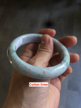 Load image into Gallery viewer, 56mm certificated Type A 100% Natural light green/purple Jadeite Jade bangle L126-9559
