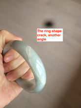 Load image into Gallery viewer, 59mm Certified Type A 100% Natural light green Jadeite Jade bangle D75-3759
