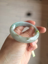 Load image into Gallery viewer, 51mm 100% natural Type A green oval jadeite jade bangle U72-1523
