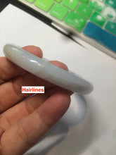 Load image into Gallery viewer, 54.9mm certified type A 100% Natural white green jadeite jade bangle AQ9-4205
