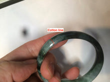 Load image into Gallery viewer, 50.2mm Certified Type A 100% Natural sunny green/dark green Jadeite Jade bangle D45-0105
