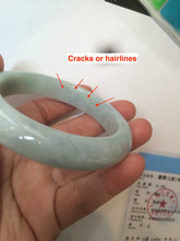 Load image into Gallery viewer, 55.7mm certified 100% natural green/white jadeite jade bangle AB89-2254

