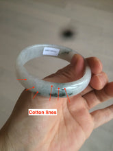 Load image into Gallery viewer, 50.8mm certified type A 100% Natural light green white oval Jadeite Jade bangle AB86-2856
