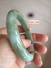 Load image into Gallery viewer, 53.2mm certificated Type A 100% Natural green/brown Jadeite Jade bangle AM65-4191
