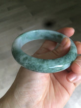 Load image into Gallery viewer, 57.5mm Certified Type A 100% Natural green/white Jadeite Jade bangle R59-1301
